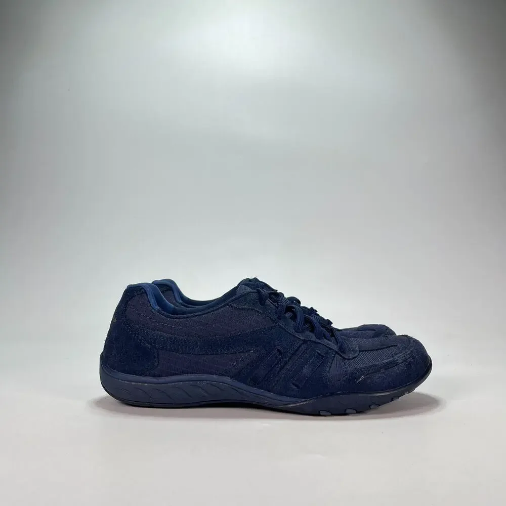 Skechers Breathe Easy Jackpot Navy Casual Walking Sneakers 22532 Women's Size 8